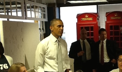 President Barack Obama visited our office on 7/3/14.