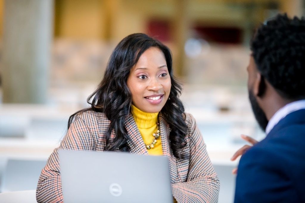 woman working in tech