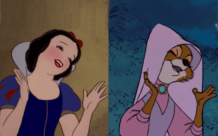 Disney Snow White and Maid Marian Clapping