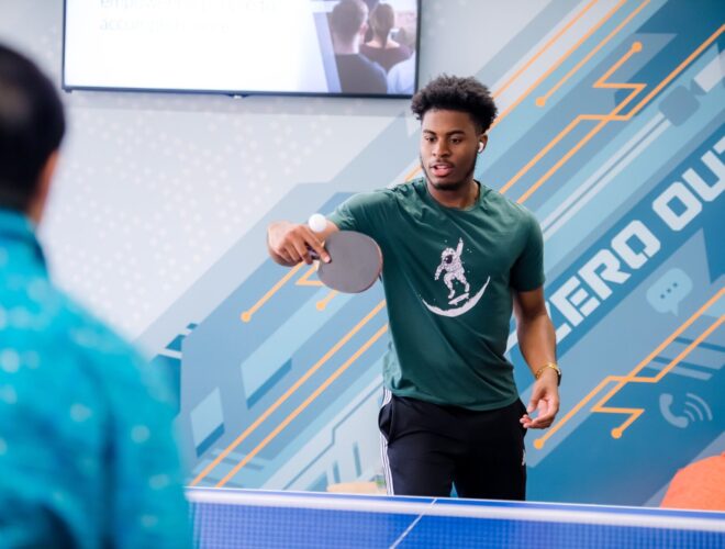 Ping pong for work hard, play hard