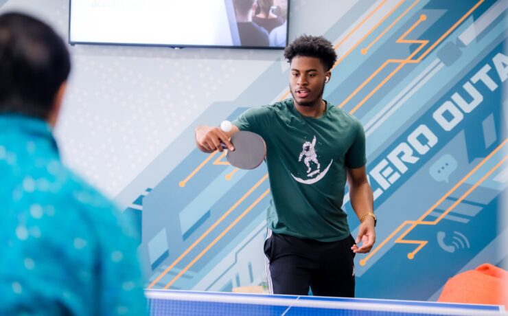 Ping pong for work hard, play hard