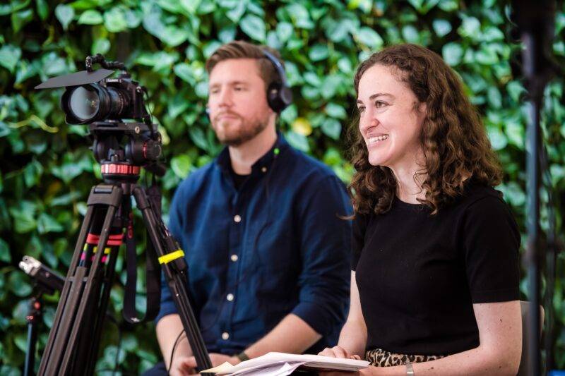 Stories Inc. team members performing video production services