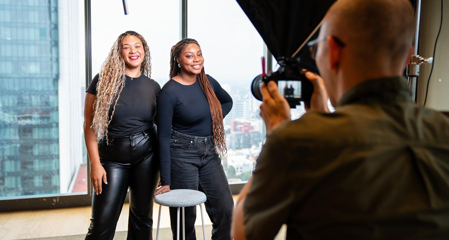 office photoshoot behind the scenes